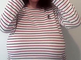 Huge asian breasts ready to burst with milk