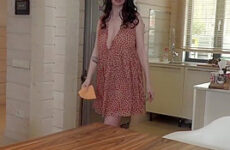 Beautiful slim woman with huge yummy boobs and big nipples