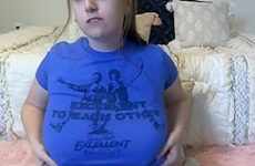 Redhead with tasty big breasts ready to milk