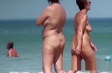 Nudists Milfs Spied By The Seaside With