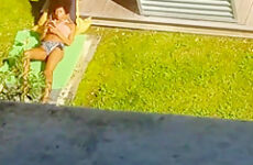 HOT GIRL NEXT BLOCK IN TINY SHORT SHORT TEASING AROUND