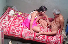 Asian Grandpa With Sexy Prostitute