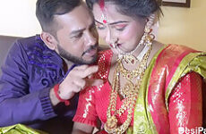 Newly Married Indian Girl Sudipa Hardcore Honeymoon First night sex and creampie - Hindi Audio