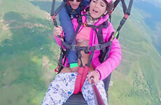 Wet Pussy Squirting In The Sky 2200m High In The Clouds While Paragliding 18 Min