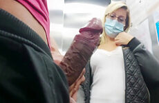 I Take My Cock Out Discreetly In The Elevator Of The Hotel