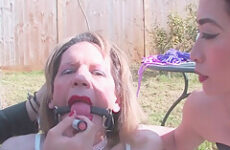 Mistresses Sissifying Bound Subs Outdoors
