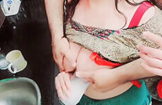 After Drinking Milk From Indian Maid S Big Tits Fucking Her Tight Ass Hole With Clear Hindi Audio