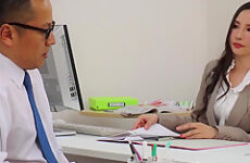 Ai Kamijou - Office Bitch Gets A Huge Cock In A Wet Pussy