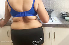 Hira - Hot Milf Sensually Cooks In The Kitchen - Amazing Booty And Boobs