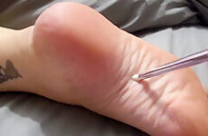 Tickling And Teasing Milf Feet With A Soft Brush