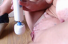 Big Pussy Fit Mature with Saggy Tits Has Clit Hopping Orgasm Up Close