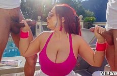 Curvy Gets Dped By 2 Eager Young Studs