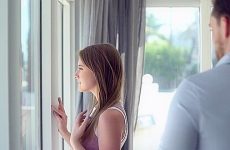 A Legal-age Couple Gently Fucks On A Large Bed In Different Positions