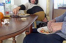 Pregnant Stepmother Lets Stepson Masturbate And Cum All Over Her