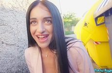 Skinny Russian Ara Mix Bus Stop Pickup